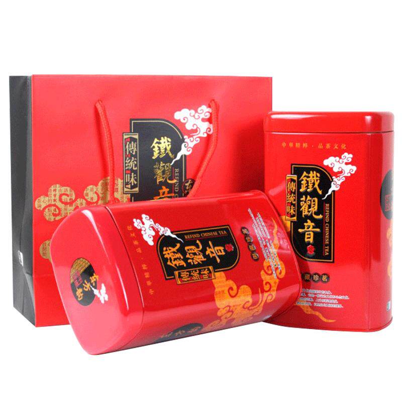 买1送1新茶叶铁观音浓香型罐装礼盒乌龙茶tgy散装罐装共500克