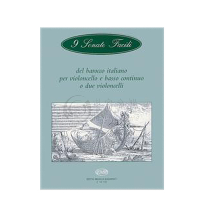 九首大提琴奏鸣曲 二把大提琴 布达佩斯原版乐谱书 Sonate facili del barocco italiano Violoncello Z14110
