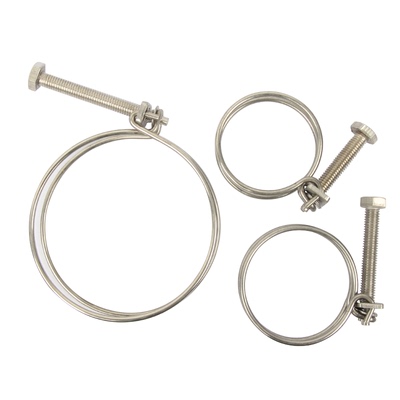 304钢丝喉箍强力抱箍双钢丝卡箍