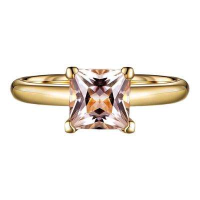 米莱公主经典四爪镶嵌天然摩根石