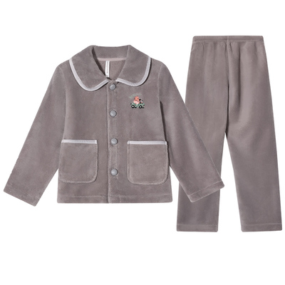 儿童睡衣柔软男童家居服保暖外穿