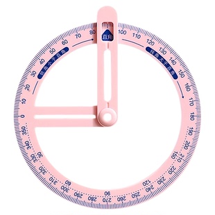 360度旋转活动角教具多功能量角器小学生专用数学教学演示仪二三四年级认识分解角度演示器几何绘图刻度尺子