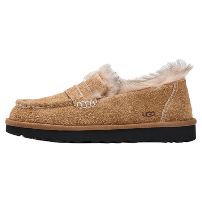 UGG Ellis Loafer 女一脚蹬百搭保暖平底鞋毛毛鞋雪地靴1179390