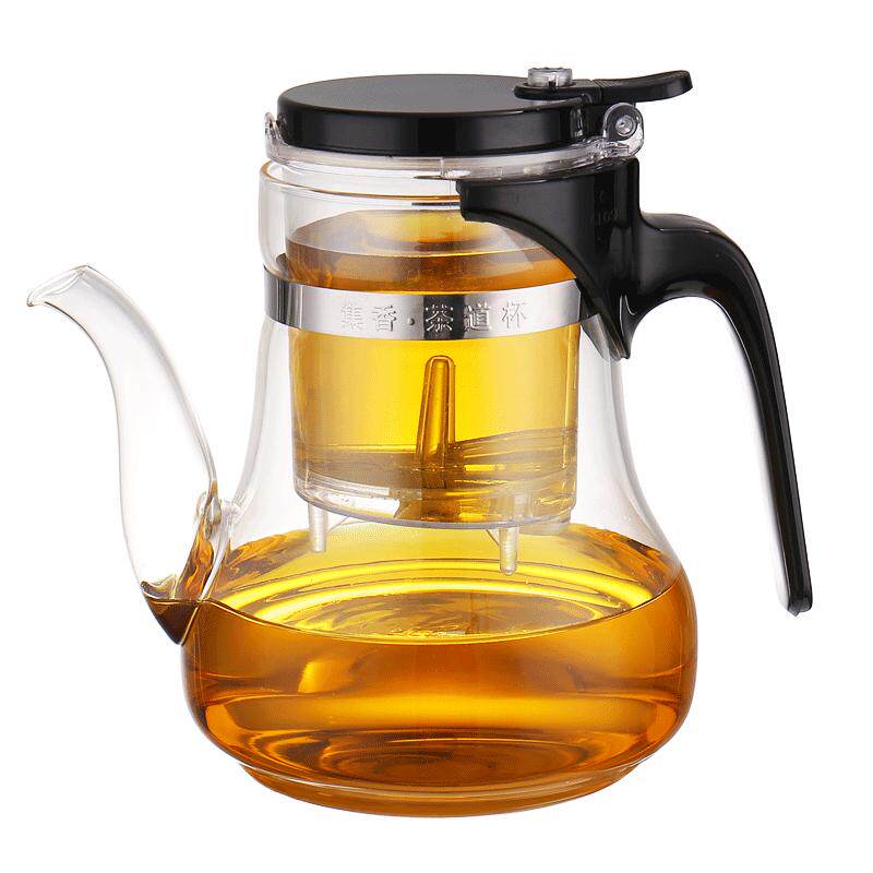 集香盖带锁过滤网可拆洗玻璃茶壶