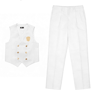 非零旦斯双排金扣马甲西裤街舞套装Popping机械舞Locking演出服