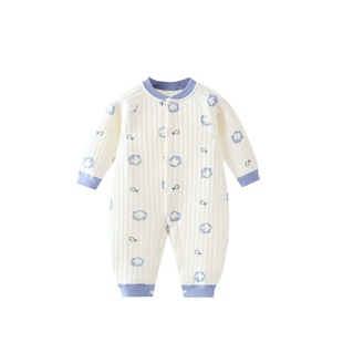 婴儿衣服冬装保暖连体衣加厚宝宝棉服秋冬季新生儿棉袄夹棉打底衣