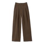 ELI【卑尔根手记】复古微阔直筒多褶松弛感毛呢休闲冬款羊毛西裤