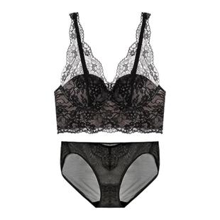 ubras莫奈花园蕾丝内衣女可外穿吊带法式性感内搭背心文胸罩套装