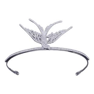 精美燕子造型合金镶钻皇冠新娘礼服发饰儿童舞台演出公主王冠头饰
