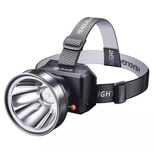 黄光头灯头戴式强光充电大容量超长续航超亮照明感应户外防水新款