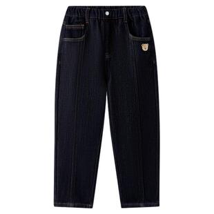 PawinPaw卡通小熊童装25年秋冬新款男童加绒牛仔裤宽松保暖