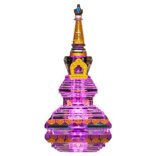 水晶舍利塔菩提塔装藏供养舍利子嘎乌盒甘露丸大明咒led发光佛塔