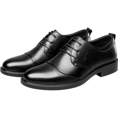 皮鞋男意尔康真皮新郎伴郎