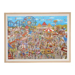 实木拼图框1000片大相框挂墙500装裱画框300拼图框架定制裱框