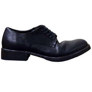 新 昱谷®水洗山脉纹马皮鞋 Derby小尖头时髦 山本手作中古德比鞋