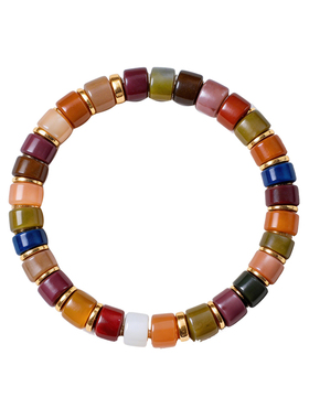 老矿盐源玛瑙药片手串女款天然原矿青金石老型珠单珠新中式普琳丝