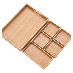 茶点盘九宫格托盘家用茶盘围炉煮茶点心零食果盘竹茶具茶杯茶托盘