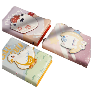 活页笔记本子可拆卸超厚活页本高颜值儿童女生旅行手帐本weeks可爱小学生卡通日记本空白网格替芯手账记事本