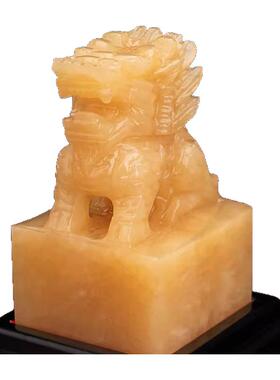 麒麟官印天然玉石客厅玄关摆件