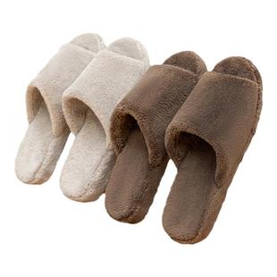 拖鞋女士外穿秋冬季室内居家用防滑保暖高级感厚棉拖底男软底静音