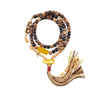 卡杰格朵.藏式原创设计老料星月菩提子陈籽佛珠手串男女配饰手链