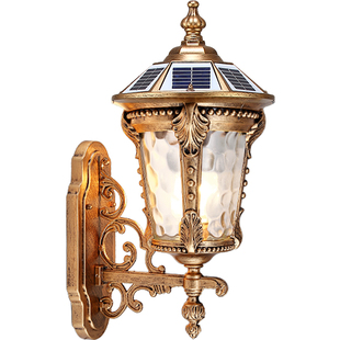 户外壁灯过道欧式庭院墙壁灯防水复古灯门口阳台走廊别墅太阳能