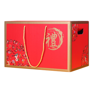 春节年货空盒礼盒定制超大号干货坚果海鲜水果特产农产品包装盒子