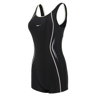 鸿星尔克泳衣女连体显瘦平角裤2025新款专业训练竞速游泳馆专用衣