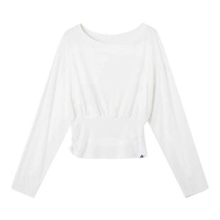 ACMEAURA天丝针织T恤早秋超好看单穿上衣白色圆领上衣收腰上衣女
