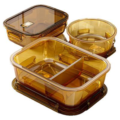 微波炉专用饭盒可带盖加热高硼硅玻璃 水果便当盒食品级外出携带