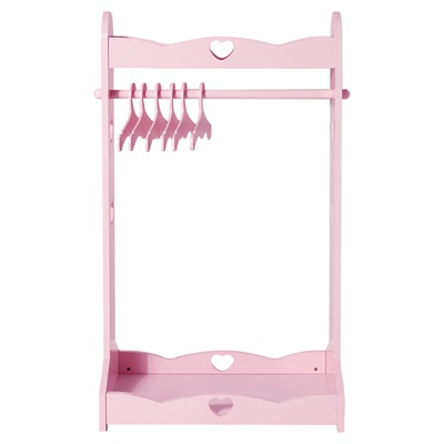 2025新款公主儿童衣柜粉色落地衣架卧室置物架新款晾衣架挂衣架