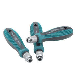 风批头棘轮手柄 自锁螺丝批 6.35手动螺丝刀批咀夹头改锥把手起子