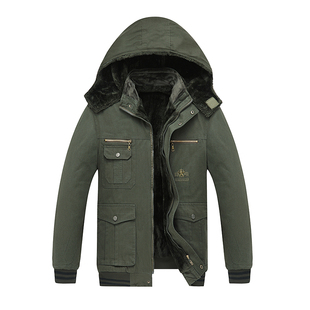 秋冬工作服棉衣男加绒加厚电焊工劳保服建筑大衣汽修纯棉耐磨棉服