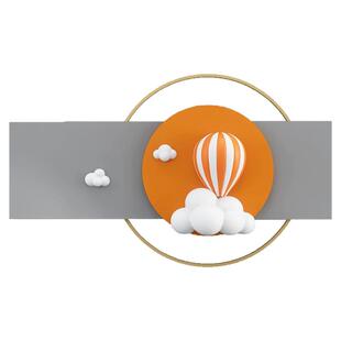 3d立体热气球壁挂现代简约儿童房墙面装饰挂件玄关挂饰客厅墙饰