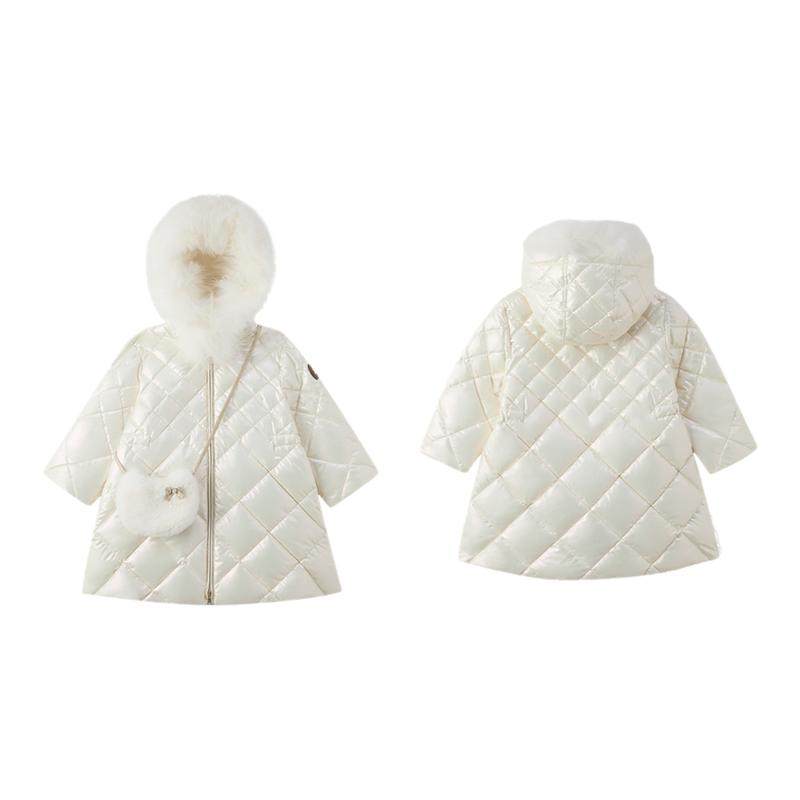 tartineetchocolat法国巧克力童装25秋冬新款女童保暖鹅绒羽绒服