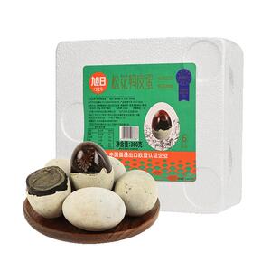 旭日皮蛋松花蛋无铅松花鸭皮蛋甘润不麻不涩6枚360g/盒出口欧盟