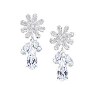 YVMIN尤目 x SHUSHUTONG 太阳花水滴钻耳钉耳环情人节生日礼物