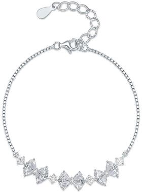 周六福S925银蝴蝶结手链女