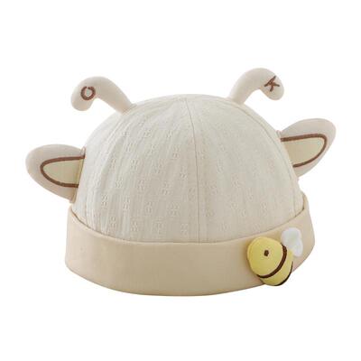 春季薄款可爱超萌男女婴儿瓜皮帽