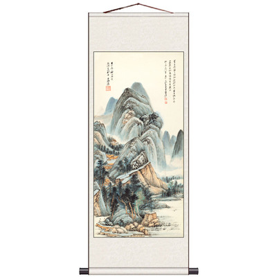 张大千幽树图山水画茶馆名家