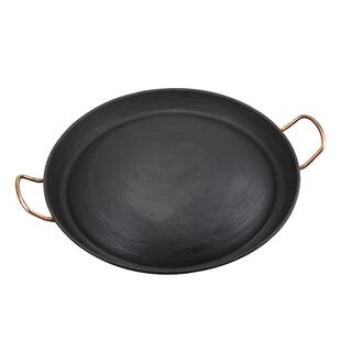 铁锅家用烧烤一体油炸锅贵州烙锅平底锅商用煎锅凹凸铁帽锅炸洋芋