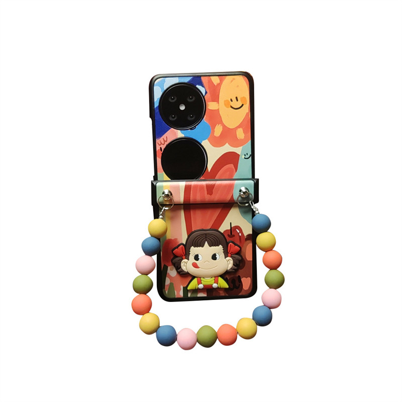 不二家牛奶妹适用荣耀vflip2小米mixflip手机壳三星zflip7华为Pocket2全包oppon3flip折叠屏