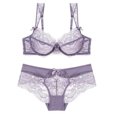 夏季薄款聚拢法式蕾丝文胸有钢圈