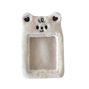 原创韩国ins可爱小熊毛绒咕卡套追星照片爱豆专辑小卡挂件钥匙扣