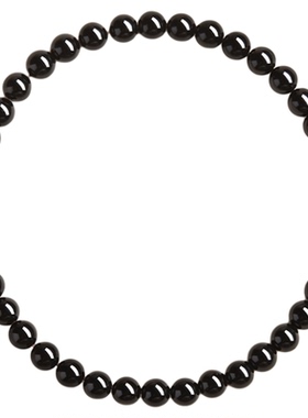普陀山天然黑曜石手串极细女款