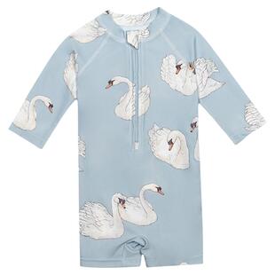 【新品】Oak Family女童男童连体泳衣海边防晒速干弹力宝宝游泳