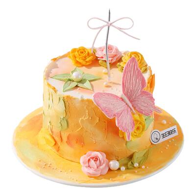 CAKEBOSS花间蝶序蝴蝶奶油蛋糕节日生日蛋糕北京上海同城配送