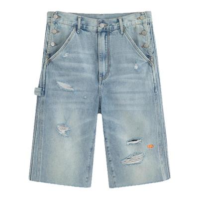 ERL风格牛仔复古宽松流苏短裤