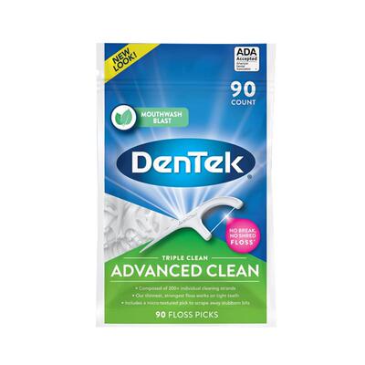 DenTek牙线棒含氟洁牙家庭装