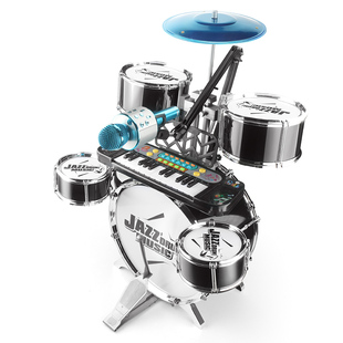架子鼓儿童初学者玩具乐器爵士鼓男孩宝宝5-8敲打鼓家用练习3-6岁